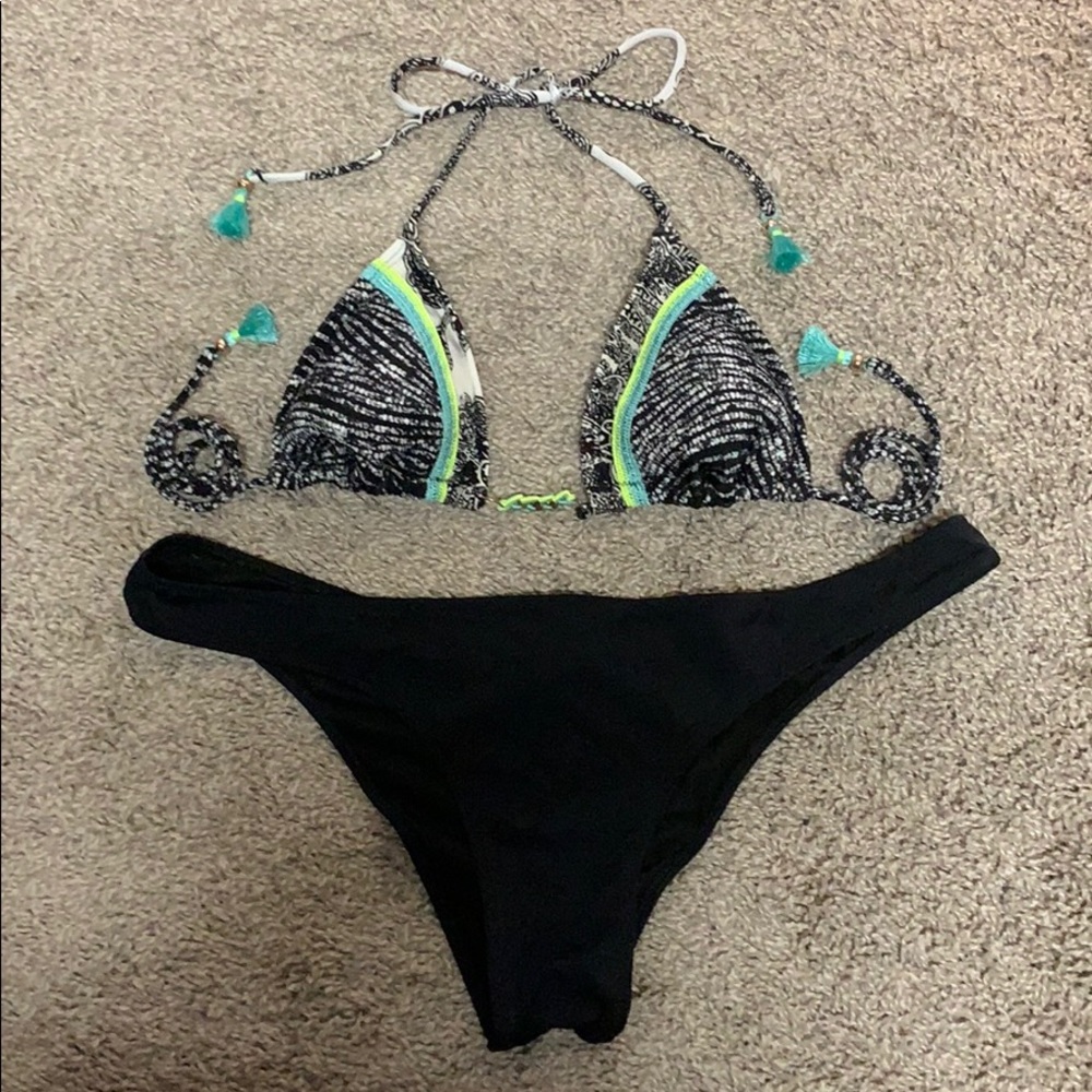 Victoria’s Secret Black/White Embellished Bikini